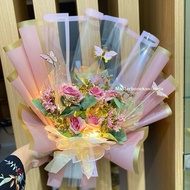 MAWAR MODEL 2 artificial rose butterfly bouquet rose flower bouquet/ Led butterfly bouquet/