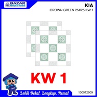 KIA - Keramik Lantai Kamar Mandi Kasar Floor Tile Crown Green 25X25 Kw