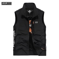 JEEP SPIRIT 1941 ESTD Breathable fine-mesh outdoor mountaineering vest for men in spring and summer