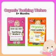 [Baby Food] WHOLE KIDS Organic Teething Rice Wafer 20g 8 months + Teether Biscuit Baby Biskut Snek B