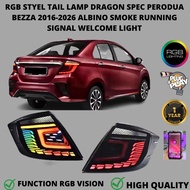 RGB STYEL TAIL LAMP DRAGON SPEC PERODUA BEZZA 2016-2026 ALBINO SMOKE RUNNING SIGNAL WELCOME LIGHT