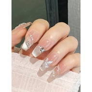 fake nails handmade nails Pure Handmade Wearable Nails 2025 New Style High-End Feeling Wedding Photo