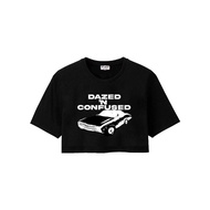 Dazed 'n Confused" cotton crop top with loose form