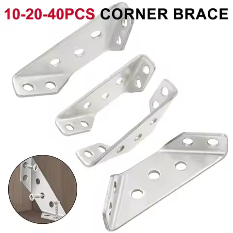 Thickened 90 Degrees Right Angle Stainless Steel Fixed Bracket Furniture Connectors - Home Improveme