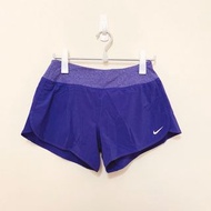 NIKE DRI-FIT女用跑褲 慢跑短褲 訓練短褲 紫 M 拉鍊口袋 有內袋  #24吃土季