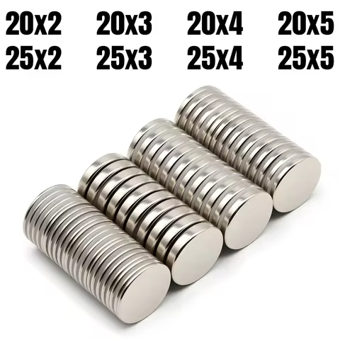 20X2 20X3 25X2 25X5 MM Round Super Strong Neodymium Magnet Powerful Magnets N35 small Permanent Magn