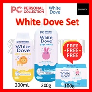 COD White Dove Baby Powder, Shampoo and Bath Soap Set