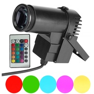 Remote Control Disco Mirror Ball Light DJ Disco Ball Spotlight Full Color RGB 4in1 10W LED Spotlight