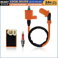 Racing Ignition Coil CDI + Ignition Coil + Spark Plug For GY6 50cc 125cc 150cc