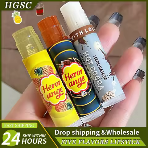 HERORANGE Various Fruit Moisturizing Lipstick Jelly Lighten Line Plump Lip Care Lip Tint Nude Lipsti