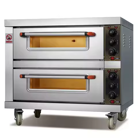 Electric Bread Oven Bakery 2decks 2trays Pizza Bread Oven Commercial Kitchen Machinery Pizza Oven