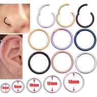 Surgical Steel Hinge Segment Nose Ring Septum Clicker Ear Helix Tragus Ring Hoop