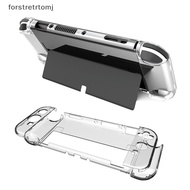 forstretrtomj For Nintendo Switch OLED One-piece Transparent PC Protective Case Cover For Switch OLED Anti-fall Protective Accessories EN