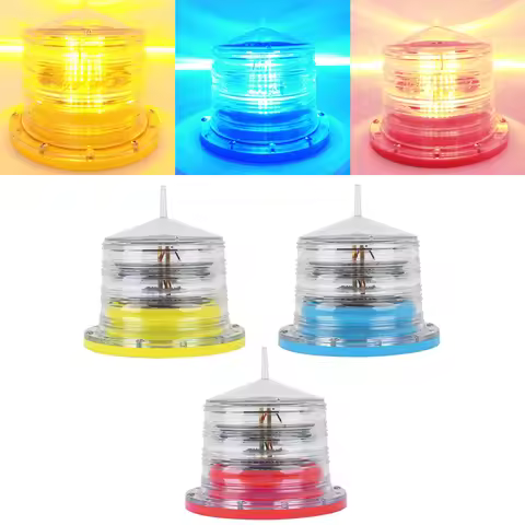 Solar Power Barge Safety Beacon Light Adjustable Energy Saving Accurate Control Solar Power Marine B