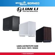 LIAN LI A3 MATX Pc Case - Black / White / Wooden
