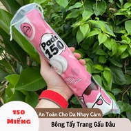 Combo 3 Gói Bông Tẩy Trang 150 Miếng Gấu Dâu LOTSO Chính Hãng Gia Dụng Số 1 Việt Nam