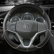 Microfiber Leather Car Steering Wheel Cover For Honda City 2014-2019 Fit 2014-2019 Jazz 2014-2019 HR