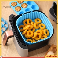[stylishlife]  Silicone Pot for Air Fryer Air Fryer Pan Square Silicone Air Fryer Liner Mat 6