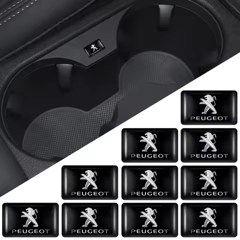 3D Epoxy Peugeot Car Interior Stickers Decals Accessories For Peugeot 206 207 208 306 307 308 508 10
