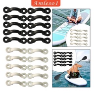 [Amleso1] 10 Pieces Kayak Pad Eye Kit Kayak Tie Down Loops for Canoes Boat Kayak White