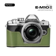 Suitable for Olympus EM10 III/IV Half Cover Window Palm Pattern Base ep7 Camera Bag Protective Leath