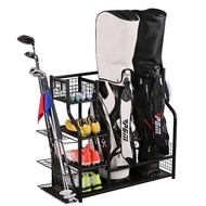 ST/💝Hot Sale Upgraded Garage Golf Bag Storage Rack Metal Black Golf Club Rack IVFV