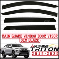 Mitsubishi Strada (Triton) 2015-2020 Black OEM Type Rain Guard Window Visor