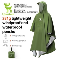 Qunature Raincoat Waterproof Windproof Hiking Climbing Camping Lightweight Breathable Multifunctiona
