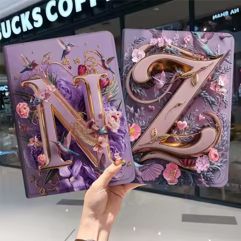 Creative Art Letter Z Flower For Samsung Galaxy Tab A7 A A8 A9 A11 S6 S11 10.1 10.4 10.5 Inch Lite P