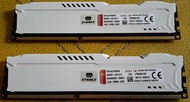 Ram PC DDR3 Bus1600 Fury Hyper X รหัส HX316C10FWK2/8 Kit of 2 เป็นแรมคู่ 8GB (4*2) สีขาว ขายเป็นคู่