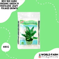 BEST Bio-Humic Organic Green 29 Fertilizer (400g) , Chloride Free Granular Fertiliser for Leafy / Foliage Growth