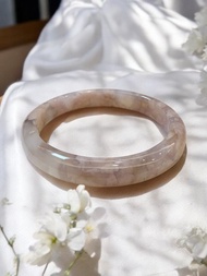 櫻花瑪瑙手鐲 瑪瑙手鐲粉嫩粉紫春日粉花炸花貴妃鐲57(正圈53-55)