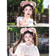 Duffy Bear Bow Plush Headband - Amusement Park Photo Prop Face Wash Hair Accessory | School Style Ha