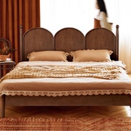 TH0 Scandinavian Solid Wood Bed Modern And Simple 1.5m X 1.8m Double Bed Mid-century Style Bed Maste