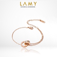 Lắc chân nữ LAMY Sweet Love Anklet Bracelet Rose Gold 9002RG