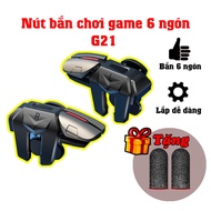 PUBG G21 fire button - 6-finger gaming fire button, high quality ABS alloy mechanical button set for