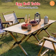 ✅SG Ready Stocks✅ JOMO Egg Roll Foldable Table Outdoor Folding Portable Camping Picnic Beach Wood Gl