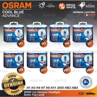 Osram Cool Blue Advance H1 H3 H4 H7 H8 H11 HB3 HB4 Headlight Bulb 5000K White Light Fog Lamp Mentol Lampu Bulbs