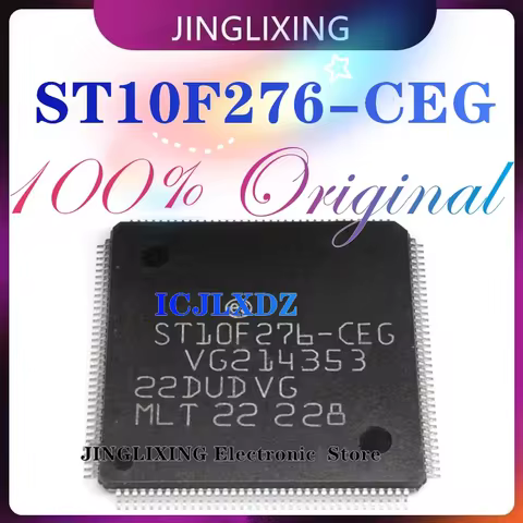 1pcs/lot New Original ST10F276 ST10F276-CEG ST10F276 CEG ST10F276CEG 20X20X1.4MM QFP144 Car radio bo