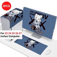 Flannel Cartoon Computer Dust Cover for 23 24 25 26 27 inches Monitor Cover Computer Host Dust Cover