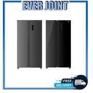 SHARP SJ-SS60E-DS | SG-SS60G-BK 599L DARK SILVER/BLACK GLASS SIDE BY SIDE REFRIGERATOR