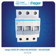 Hager MCB 20a 20 ampere 3 Phase 4.5kA - MY320E