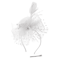 1 Pc Fascinators Hats For Women Tea Party Hats 1950s Kentucky Derby Hats Feather For Bride Wedding P