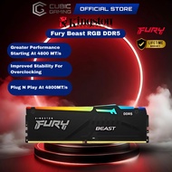 Kingston Fury Beast RGB DDR5 5200Mhz / 5600Mhz / 6000MHz Desktop PC Gaming Memory RAM (8GB/16GB/32GB