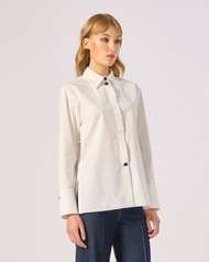 AOP Archive - Back Cut-Out Shirt เชิ้ตคอปก เชิ้ตพอดีตัว เปิดหลัง