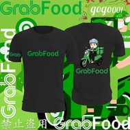 Baju Sulam Grab Simple Grab Food RIDER T-Shirt Ready Stock Baju Grab Food Delivery Pure Cotton Short