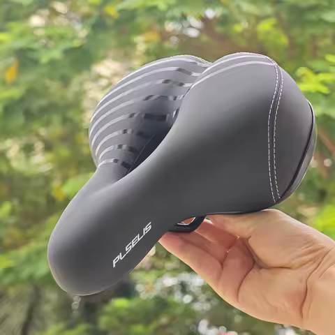 GOLDIX Oversized MTB Bike Seat Wide Bicycle Sofa-Like Comfy Saddle Universal Electric Bike Exercise 