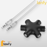 LANFY Audio Cable Splitter for Tablet MP3 MP4 1 Male to 5 Female Headphone Port 3.5 Jack Share Adapt