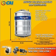 SALE TOREN TANGKI AIR - PENGUIN - TBSK500 - 500 LITER - STAINLESS