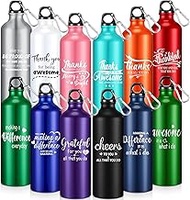 12 Pcs Thank You Appreciation Gifts 24 oz Aluminum Water Bottle Bulk for Employee Coworker Bike Gym 